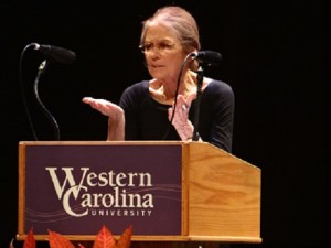 Gloria Steinem lectures at Western Carolina University