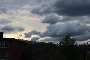 Ominous clouds clearing out of Cullowhee early this evening.