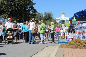Visitors to the 17th Greening up the mountain festival in Sylva enjoyed many vendors. Photo by Hunter Bryn. 
