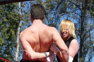 Devon James executing an arm-lock in the ring. Photo courtesy of Devon James.