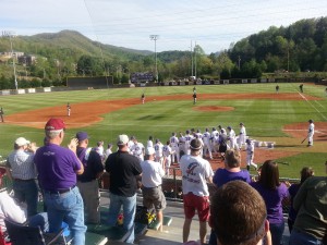Catamount fans cheer for the team. School spirit leads to win against Appalachian State, May 2, 2014. Photo by Taylor Allison. 