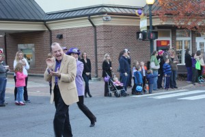 WCU Homecoming 2014 Main Street Parade. David Belcher leads the parade. Photo by Michael Williams