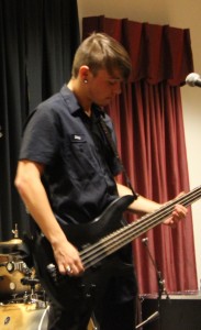 Gavin Stewart, WCU freshman and bass guitar player for Fault Union