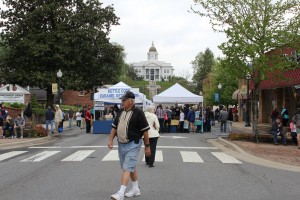 Downtown Sylva celebrates The Greening up the Mountains. Photo by Hunter Bryn