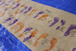 Catamounts walk barefoot to raise awareness