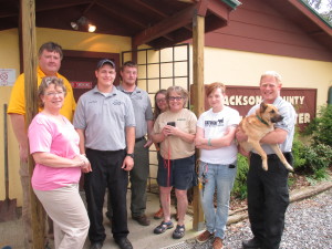 Jackson County Animal Shelter volunteers and staff via http://animal.jacksonnc.org