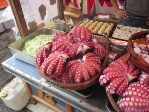 Octopus and other eccentric Japanese foods. Photo provided by Nash.