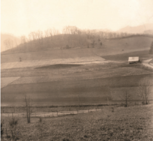 Former Cherokee ancestral mound before it was leveled to make room for Killian Building. Photo courtesy of WCU historic walking tour. 