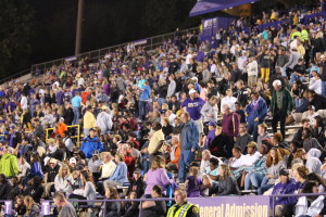 The crowd at their feet at the beginning of the second half. Photo by Calvin Inman.