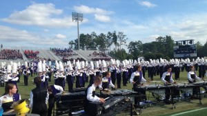 The band performed "Whee See You" two times on Saturday, Oct. 15, 2016, for two different audiences in Columbia, SC. Photo courtesy of Blythewood High School Band.