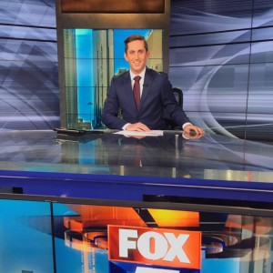 Truitt on set at Fox 5 Atlanta. Photo provided by Brandon Truitt.
