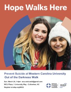 Out of the Darkness walk – WCU joins in the discussion about mental health and suicide
