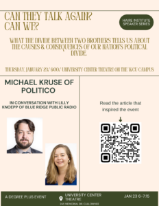 Familial Divide and Politics: Talk with Politico reporter Michael Kruse