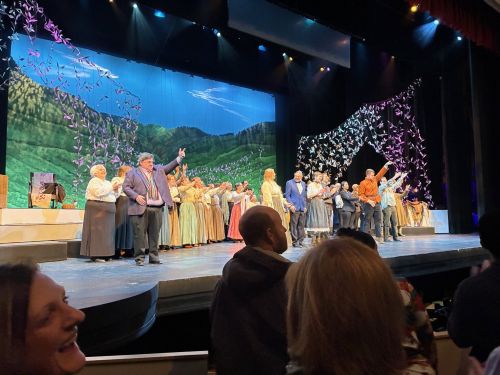 Cast and Crew bowing at the end of Opera performance