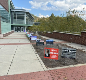 Early voting in the new voting site at WCU HHS building started with high numbers